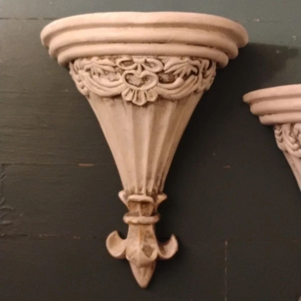 Two French Country Wall Sconces/Shelves 6